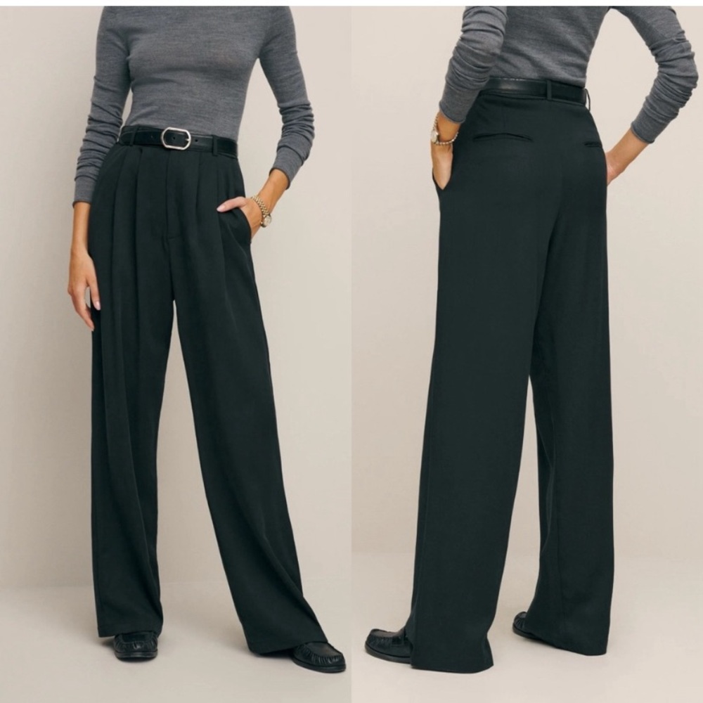REFORMATION Black Mason Pants 10
